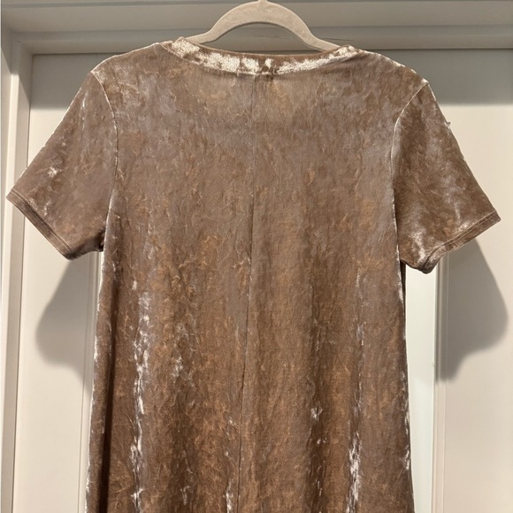 Cotton Bleu Women’s Elegant Crushed Velvet Brown Dress Size S Whimsigoth Chic - Picture 8 of 13